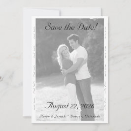 Nuptial Grace Hochzeits-Flat Save The Date Karte