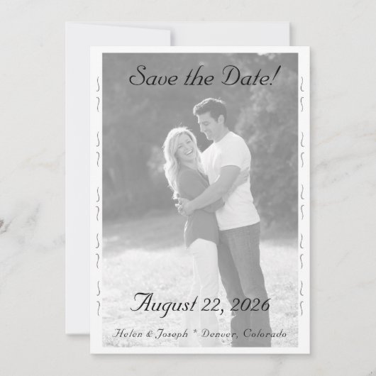 Nuptial Grace Hochzeits-Flat Save The Date Karte (Vorderseite)