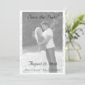 Nuptial Grace Hochzeits-Flat Save The Date Karte (Stehend Vorderseite)