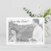 Nuptial Grace Hochzeits-Flat Save The Date Karte (Stehend Vorderseite)