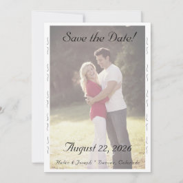 Nuptial Grace Hochzeits-Flat Save The Date Karte
