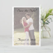 Nuptial Grace Hochzeits-Flat Save The Date Karte (Stehend Vorderseite)