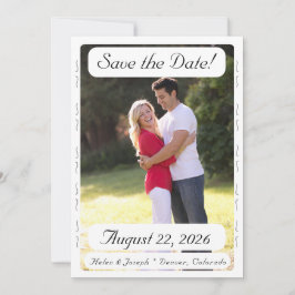 Nuptial Grace Hochzeits-Flat Save-the-Date-Karte Save The Date