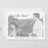 Nuptial Grace Wedding Flat Save The Date Card (Vorderseite)