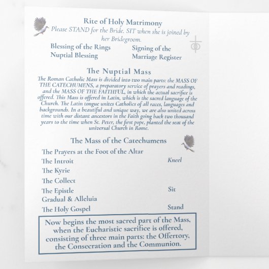 Nuptial Unity Wedding Trifold Wedding Program Dreifach-gefaltete Programmkarte (Innen Erste Seite)