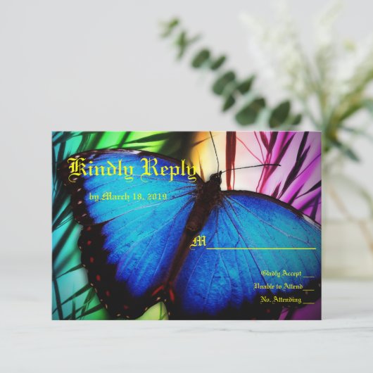 Nuptials RSVP Karte (Stehend Vorderseite)