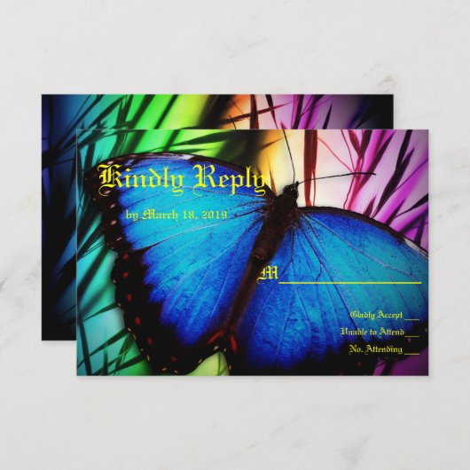 Nuptials RSVP Karte (Vorne/Hinten)