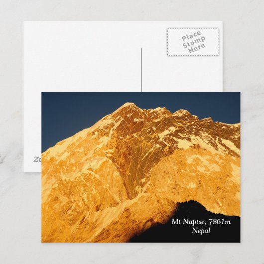 Nuptse Alpenglow Postkarte (Vorne/Hinten)