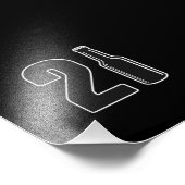 Nur 21 Bierflasche 21. Geburtstag gedreht Fotodruck (Ecke)