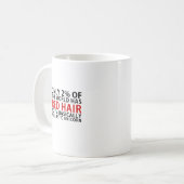 Nur 2% der Welt hat rotes Haar so Im im Kaffeetasse (Vorderseite Links)