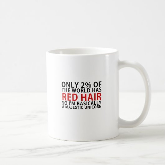 Nur 2% der Welt hat rotes Haar so Im im Kaffeetasse (Rechts)