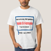 Nur 2 Geschlechter T - Shirt ~ Nur für MALES (Vorderseite)