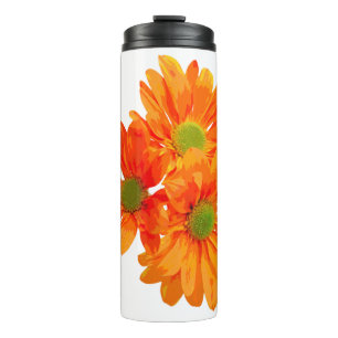 Nur 3 Gerbera-Blüte + Ihr backgr. u. Ideen Thermosbecher