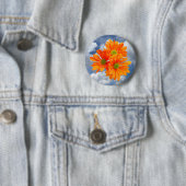 Nur 3 Gerbera Daisy Blüten + Ihr Text & Ideen Button (Beispiel)