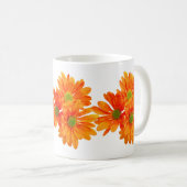 Nur 3 Gerbera Daisy Blüten + Ihr Text & Ideen Kaffeetasse (VorderseiteRechts)