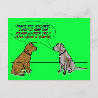 Nur 4 Tage im Monat den jungen Master besuchen Postkarte