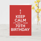 Nur 70. Geburtstag behalten (Leere Innenseite) Karte (Gelbe Blume)