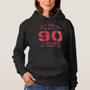 Nur 90 Wein gebrannt, wenn ich auf 90. Geburtstags Hoodie