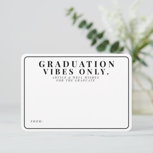 Nur Abschluss Vibes’ Ratschläge und Wünsche Begleitkarte (Stehend Vorderseite)