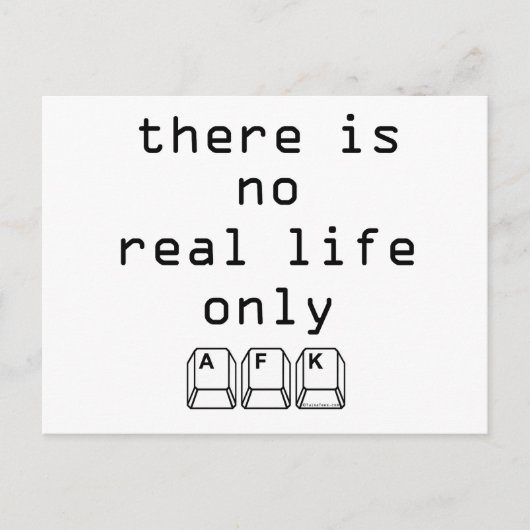 Nur AFK Postkarte (Vorderseite)