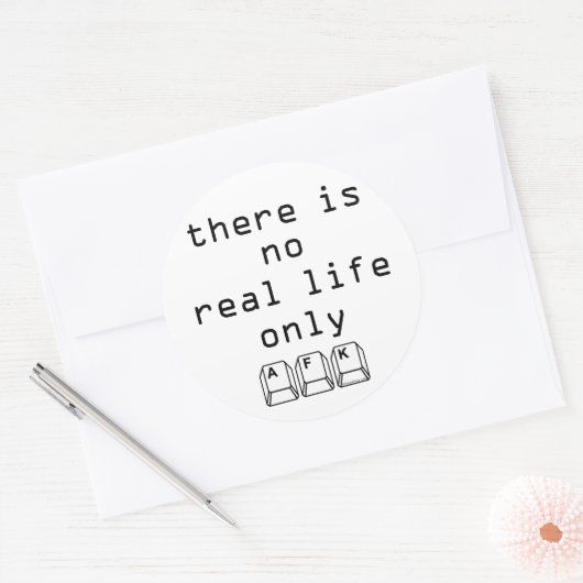 Nur AFK Runder Aufkleber (Umschlag)