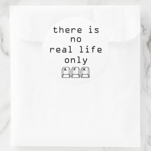 Nur AFK Runder Aufkleber (Tasche)