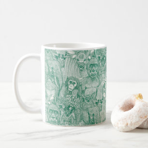 nur afrikanische Dschungeltiere smaragdgrün hp Kaffeetasse