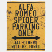 Nur Alfa Romeo Spider Parkplatz Fleecedecke (Vorderseite)