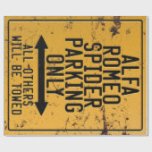 Nur Alfa Romeo Spider Parkplatz Geschenkpapier (Flach)