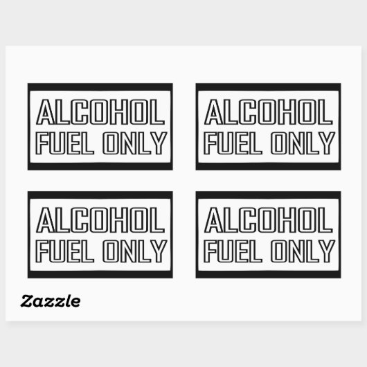 Nur Alkohol Rechteckiger Aufkleber (Blatt)