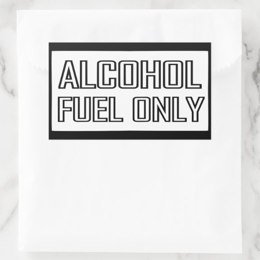 Nur Alkohol Rechteckiger Aufkleber (Tasche)