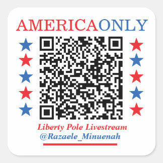 Nur Amerika - Version 04 Quadratischer Aufkleber