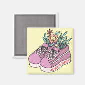 Nur anfangen magnet (Vorderseite/Rückseite)