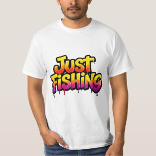 Nur Angeln Regenbogen Tropfend Lustiges Geschenk f T-Shirt