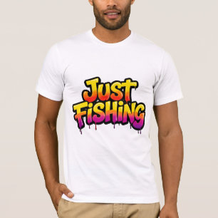 Nur Angeln Regenbogen Tropfend Lustiges Geschenk f T-Shirt