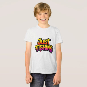 Nur Angeln Regenbogen Tropfend Lustiges Geschenk f Tri-Blend Shirt