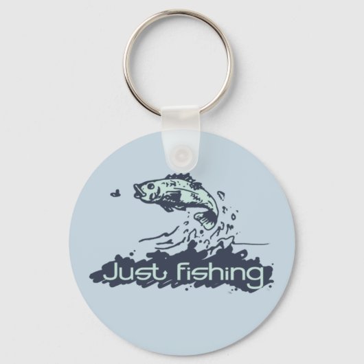 Nur angeln Schlüsselanhänger (Vorderseite)