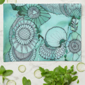 Nur Aquamarines Küchentuch (Gefaltet)