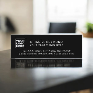 (nur auf der Vorderseite) Logo auf schwarz Mini Visitenkarte