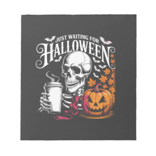 Nur auf Halloween wartend Notizblock