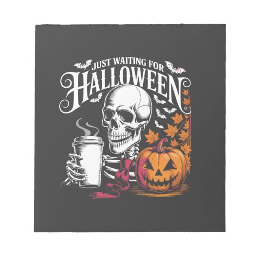 Nur auf Halloween wartend Notizblock (Vorderseite)