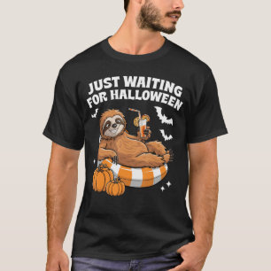 Nur auf Halloween wartend Süße faule Faultier-Hall T-Shirt