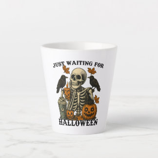 Nur auf Halloween wartendes Skelett Kaffee Milchtasse