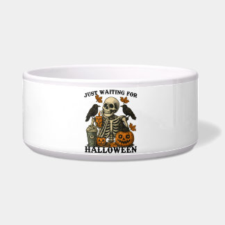 Nur auf Halloween wartendes Skelett Kaffee Napf