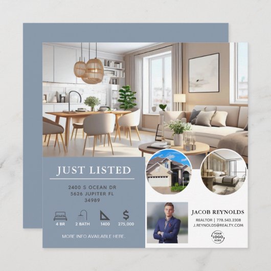 Nur aufgeführt | Flyer für Immobilien in Anwesen Einladung (Vorne/Hinten)