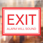 Nur Ausgang - Sicherheitsfenster Tür Aufkleber Sch (Blatt 2)