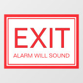 Nur Ausgang - Sicherheitsfenster Tür Aufkleber Sch (Blatt)