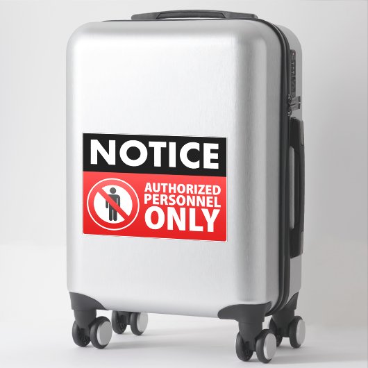 Nur autorisiertes Personal behalten Aufkleber (Koffer)