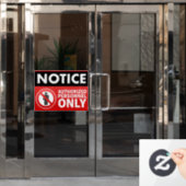 Nur autorisiertes Personal behalten Fensteraufkleber (Büro Tür)