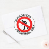 Nur autorisiertes Personal unterzeichnen Runder Aufkleber (Umschlag)